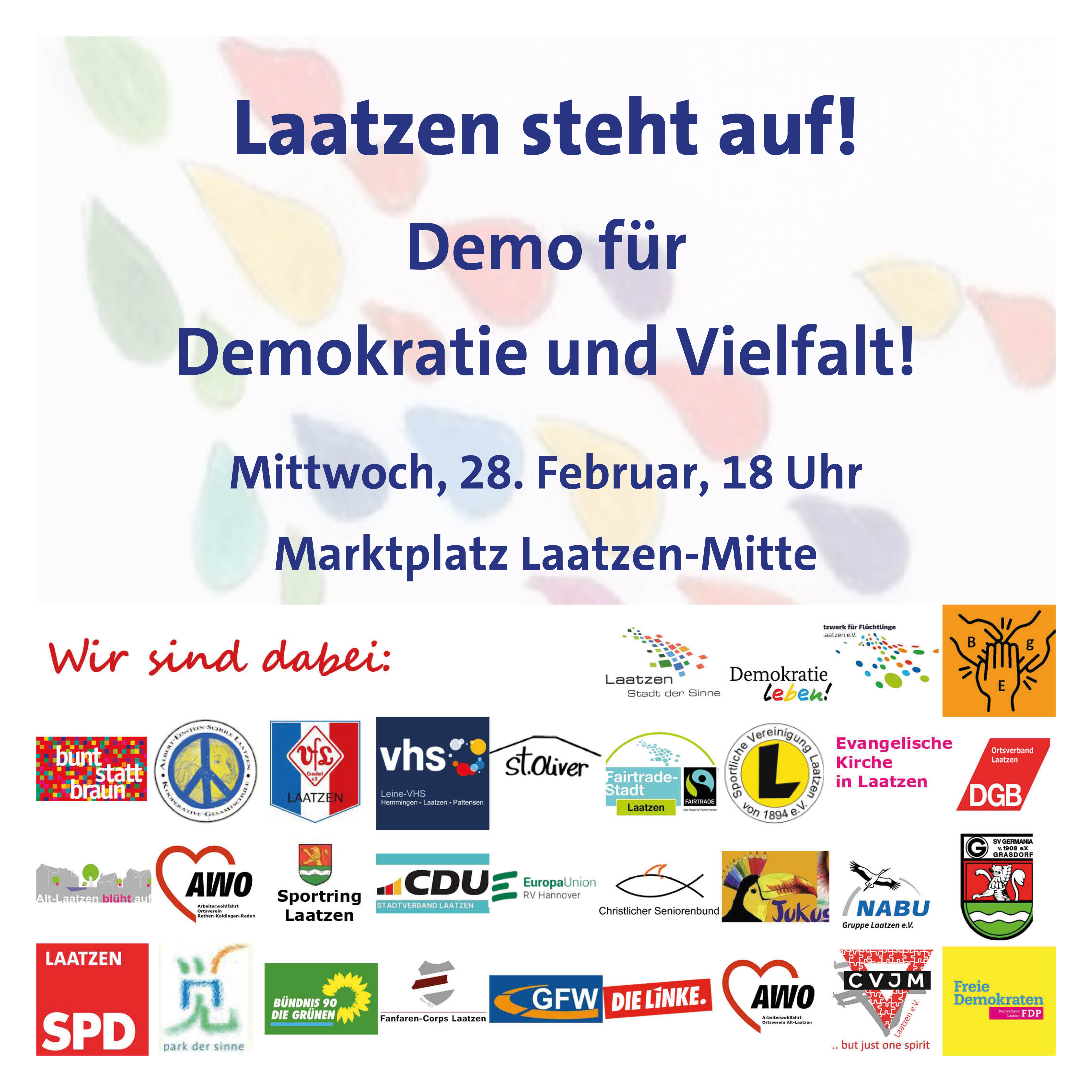 Plakat mit Informationen zur Demonstration